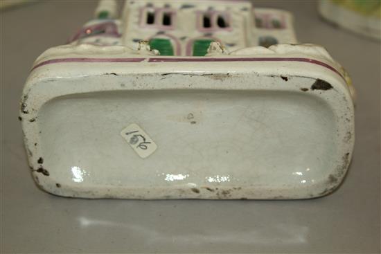 Crimean War Interest: Three Staffordshire pottery models of castles, 18 - 25cm